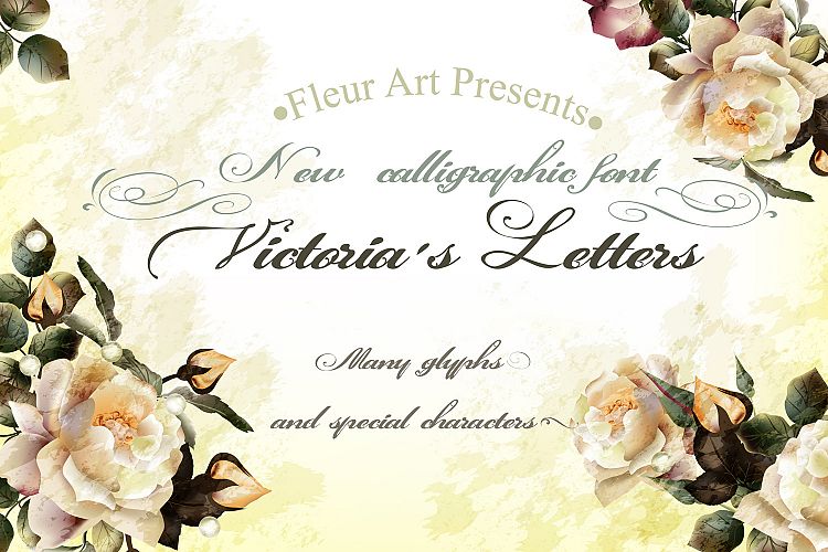 Victorias letters. New calligraphic font