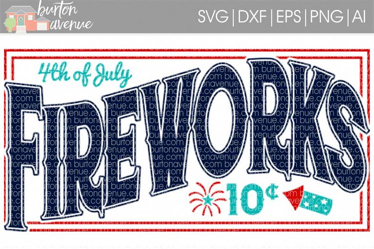 Fireworks for Sale SVG Cut File for Silhouette, Cricut, Electronic Cutters