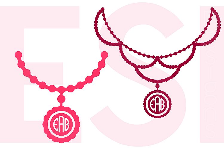 Necklace Monogram Designs Set
