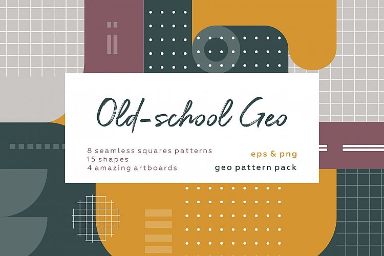 Old school geometry pattern collection