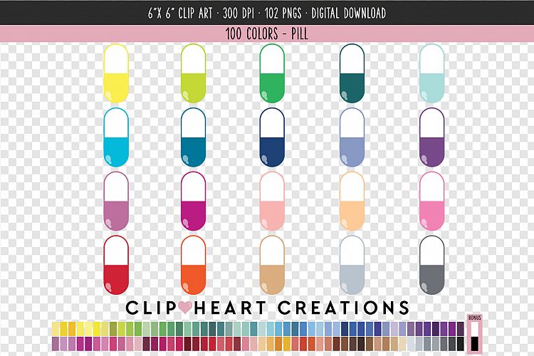 Pills Clip Art - 100 Clip Art Graphics