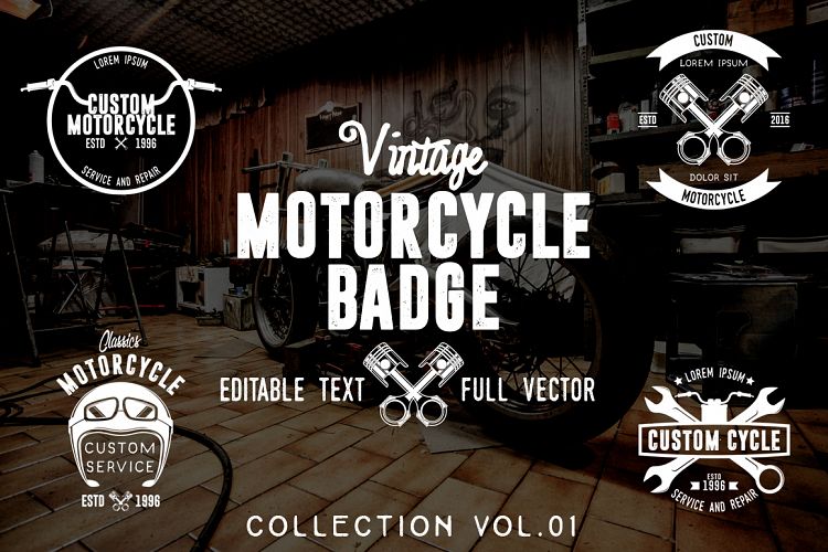 Vintage Motorcycle Badge Vol.01