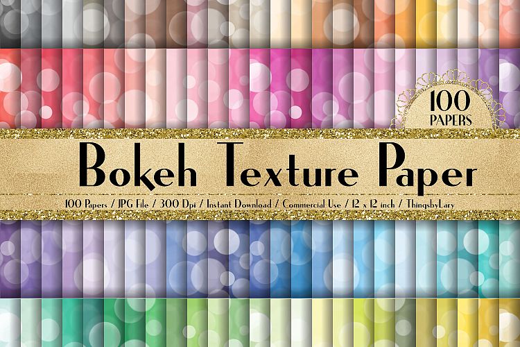 100 Luxury Bokeh Texture Digital Papers