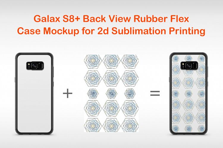 Galaxy S8 2d Rubber Flex Case Design Mockup Back