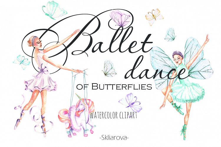 Ballet watercolor clip art