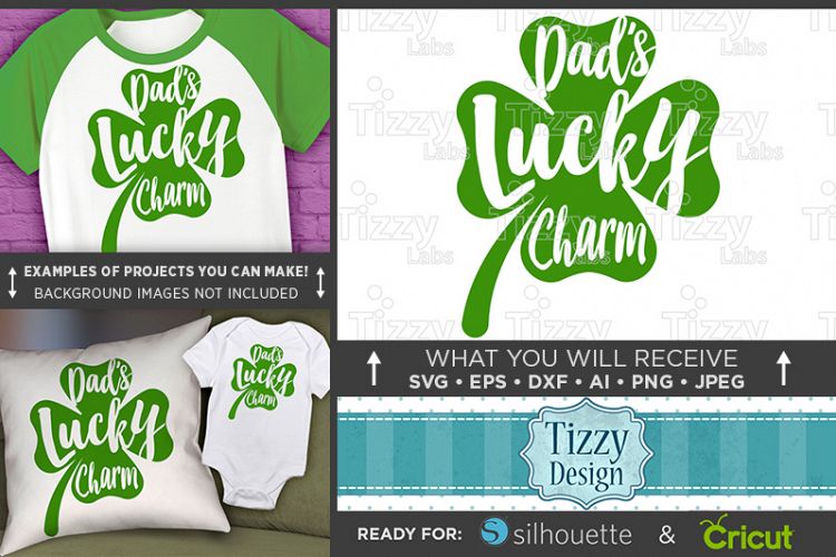 Dads Lucky Charm SVG - Kids St. Patricks Day Shirt - 1069