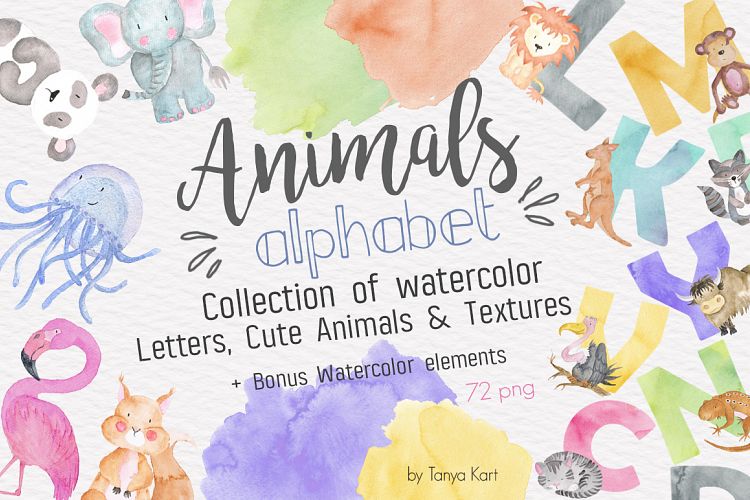 Animals Alphabet Watercolor Kit