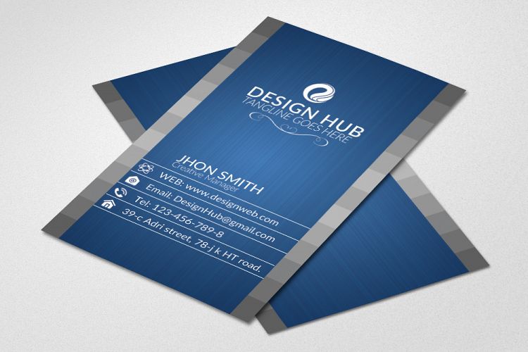 Vertical Business Card Template