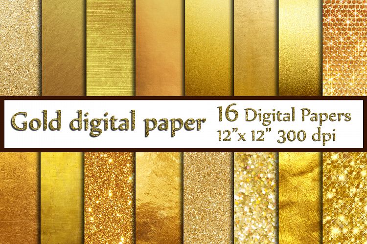 Gold Foil Digital Paper