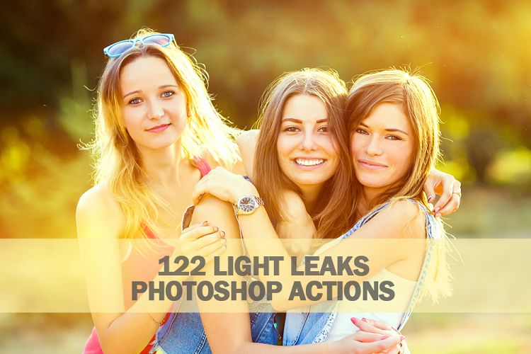 122 Light Leaks Photoshop Actions Collection (Action for photoshop CS5,CS6,CC) example image 1