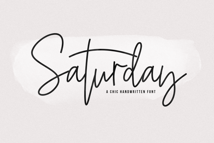 Saturday - Signature Script Font example image 1