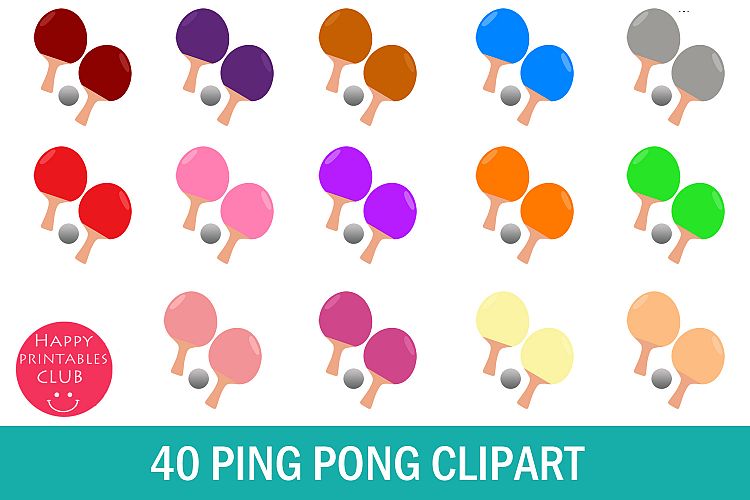 40 Ping Pong Clipart- Ping Pong Ball Clipart Graphic Images