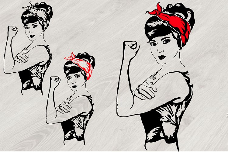 Girl Power Bandana, Rosie the Riveter babe youth women 797S