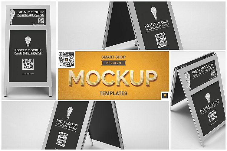 Sidewalk Poster Sign Mockup