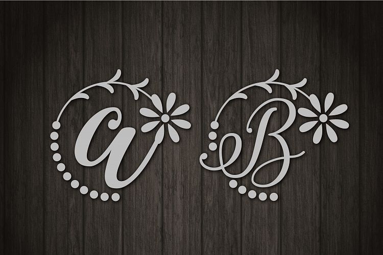 Flower alphabet SVG - Cut Files - Vinyl Cutters, Screen Printing, Silhouette, Die Cut Machines, & More