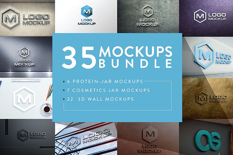 3D Logo Mock-up Bundle