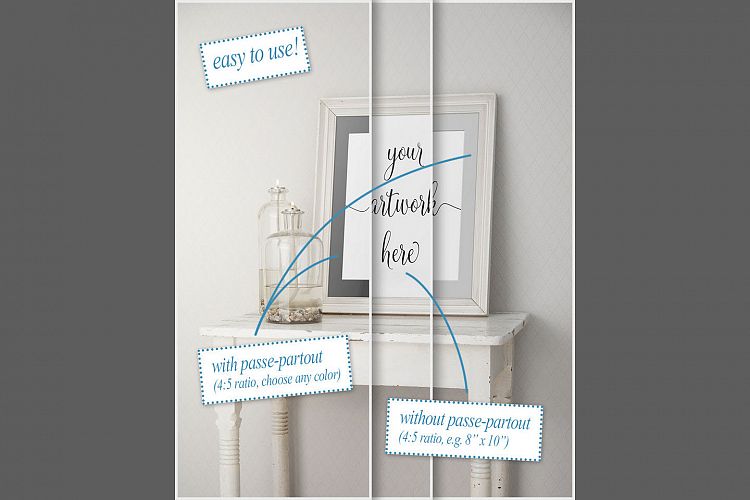 Frame mockup - clean bright interior oil lamp