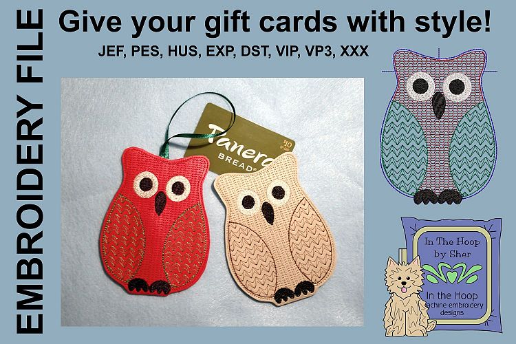 ITH Christmas Owl Gift Card Holder Ornament