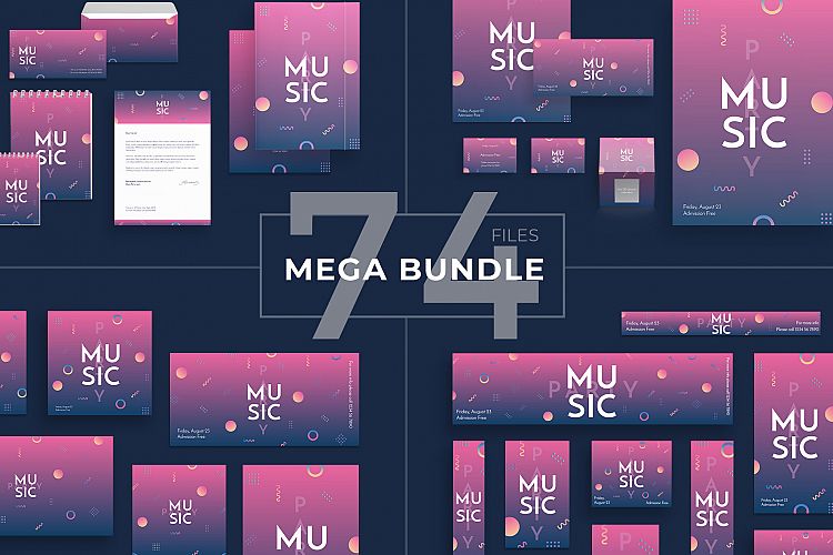 Music Party Design Templates Bundle