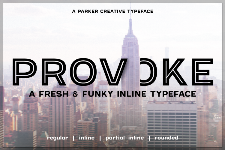 Provoke Trendy Inline Typeface