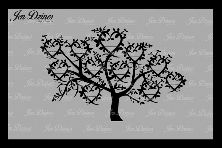 Family Tree 11 Names SVG DXF EPS PNG