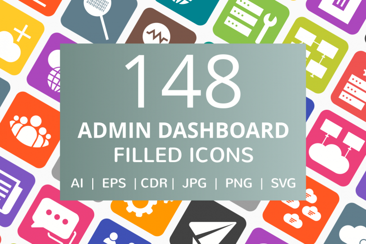 148 Admin Dashboard Filled Round Corner Icons