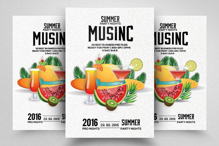 Cocktail Music Party Flyer