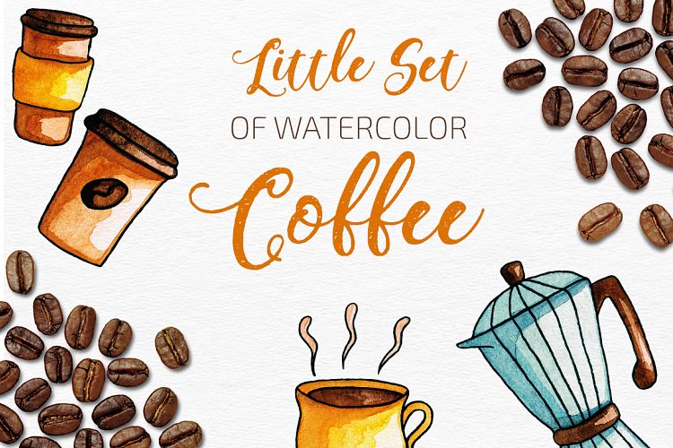 Little Coffee Watercolor Set