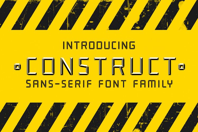Construct family font