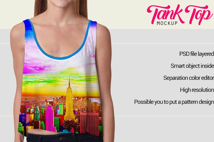 Women Tank Tess Mockup