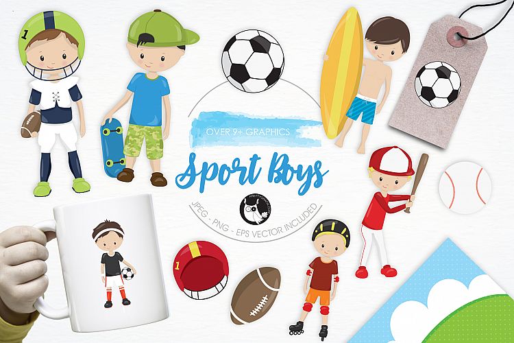 Sport Boys graphics and illustrations