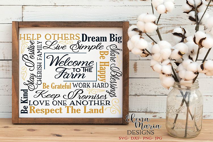 Welcome To The Farm SVG Cut File