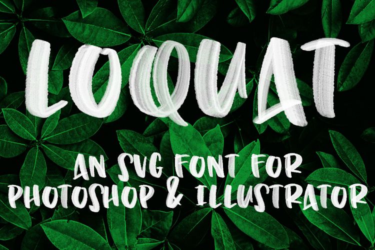 Loquat - handwritten OpenType SVG font with transparency!