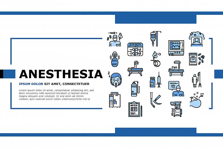 Anesthesiologist Tool Landing Header Vector