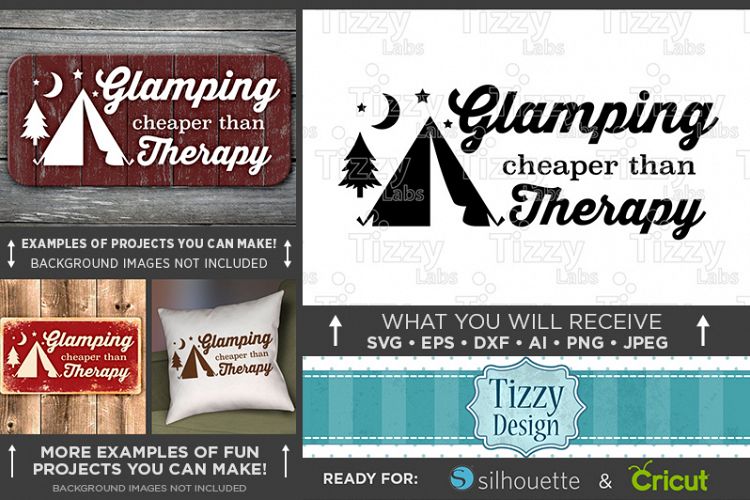 Glamping Cheaper Than Therapy SVG - Glamper Decor SVG - 798