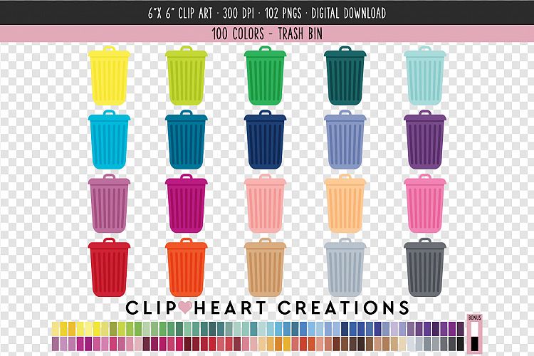 Bin Clip Art - 100 Clip Art Graphics