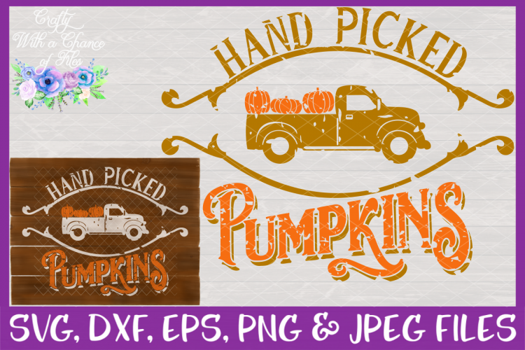 Rustic Hand Picked Pumpkins SVG for Cricut & Silhouette