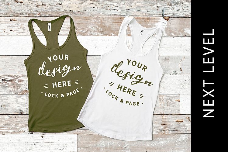 Military Green Next Level 1533 Tank Mockup Summer Vest