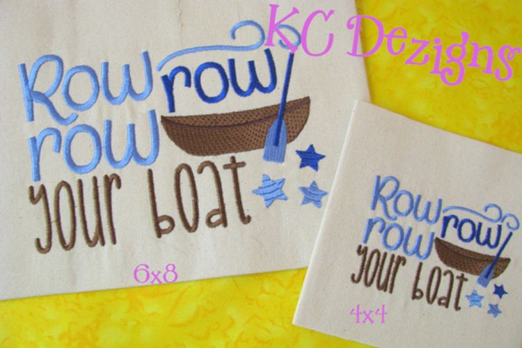 Row Row Row Your Boat Machine Embroidery Design