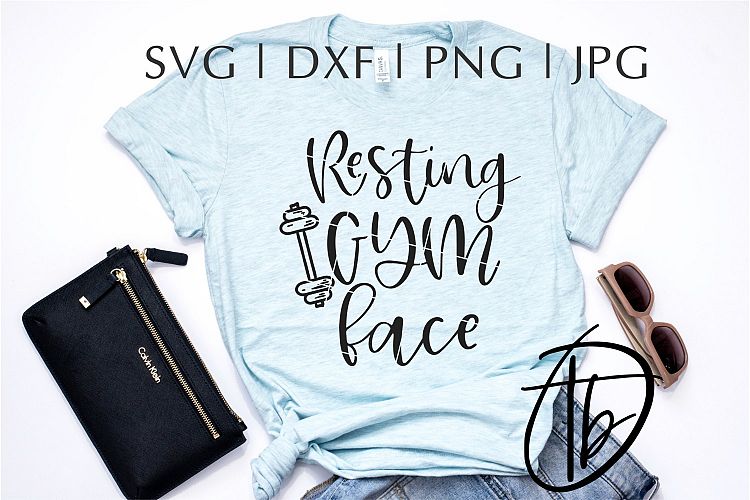 Resting Gym Face SVG example image 1
