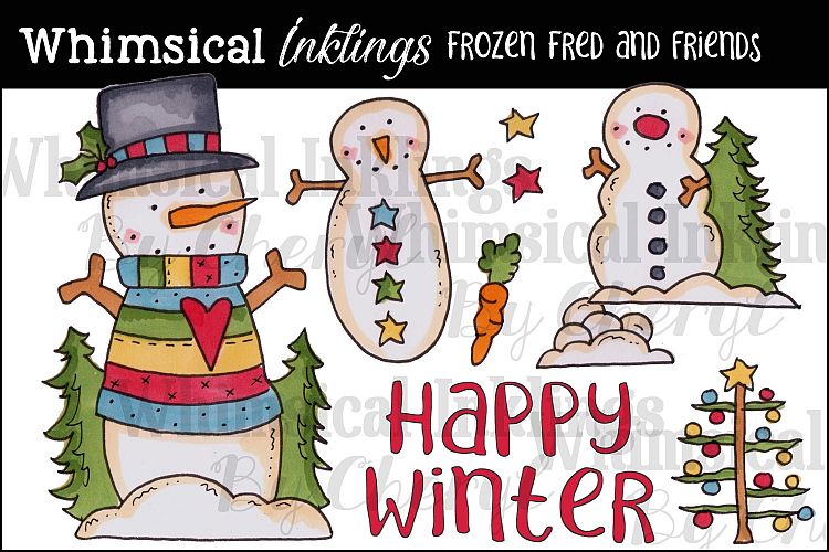 Frozen Fred and Friends Clipart Collection
