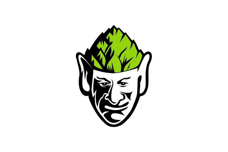 Elf Wearing Hops Hat Mascot
