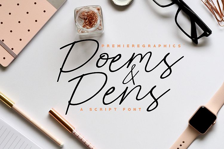 Poems   Pens Script Font