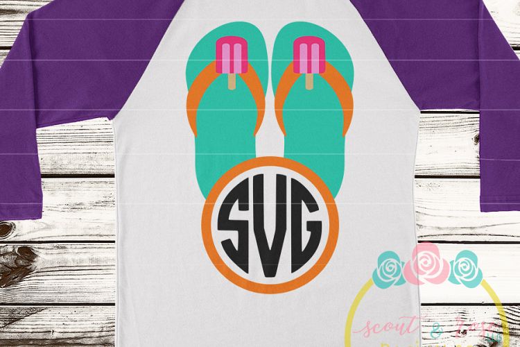 Popsicle Monogram Frame SVG DXF PNG