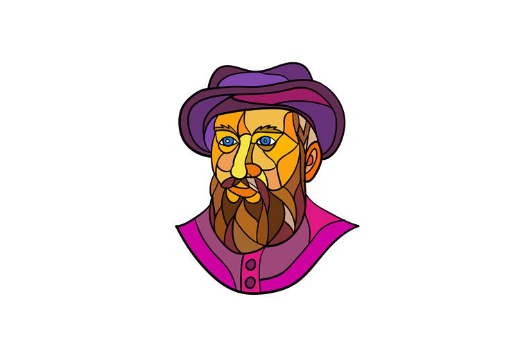 Old Portuguese Explorer Mosaic Color