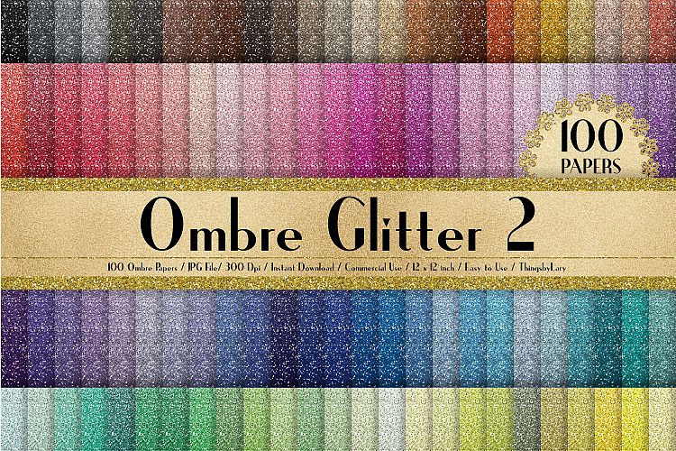 100 Seamless Ombre Glitter Texture Digital Papers