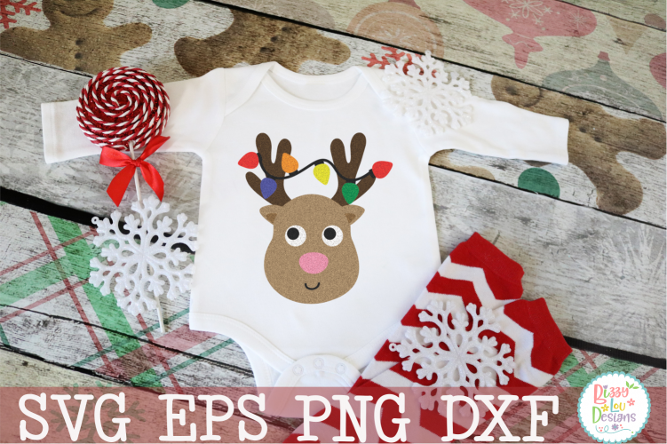 Reindeer with tangled lights