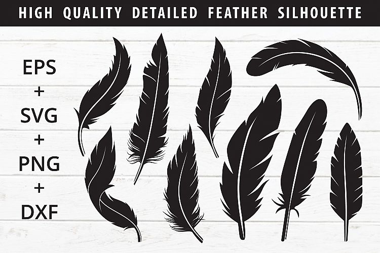 feather silhouette SVG crafter