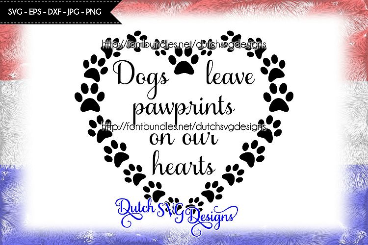 Cutting file Dogs in paw heart
