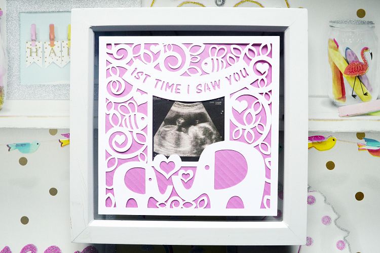 Elephant frame paper cut SVG / DXF / EPS Files